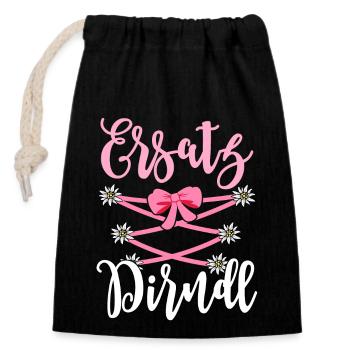 Trachtenshirt Damen Trachten T-Shirt Dirndl Ersatz - Verschließbarer Geschenkbeutel aus Baumwolle (14x20cm) - Schwarz - Vorne