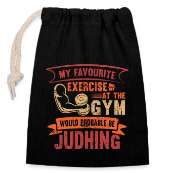 Fitness Training Weight Training Bodybuilders Muscles - Closable cotton gift bag (14x20cm) - black - Front