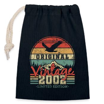 Birthday Gift 2002 21 years - Closable cotton gift bag (14x20cm) - navy - Front