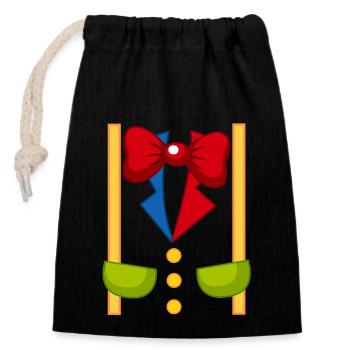 Clown Kostüm Halloween Liebhaber Lustig Schreck - Verschließbarer Geschenkbeutel aus Baumwolle (14x20cm) - Schwarz - Vorne