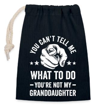 Not My Granddaughter - Closable cotton gift bag (14x20cm) - navy - Front