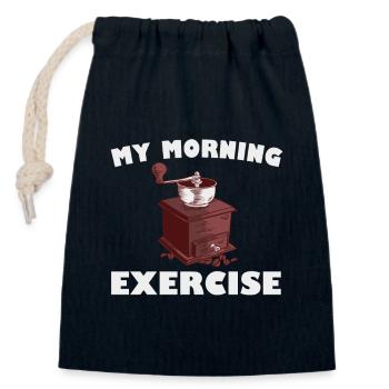 Kaffeemühle Kaffeemahlen - Verschließbarer Geschenkbeutel aus Baumwolle (14x20cm) - Navy - Vorne