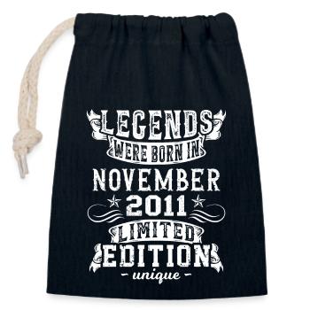 Anniversaire Novembre 2011 année Edition Limitée - Sac cadeau en coton avec cordon (14 x 20 cm) - bleu marine - Devant