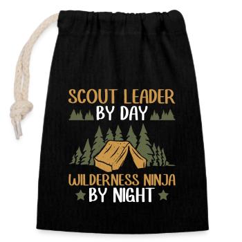 Cub Scouting Design Für Einen Pfadfinderführer - Sac cadeau en coton avec cordon (14 x 20 cm) - noir - Devant
