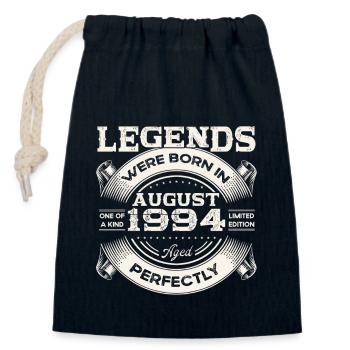 29 Birthday Men Original Août 1994 - Sac cadeau en coton avec cordon (14 x 20 cm) - bleu marine - Devant