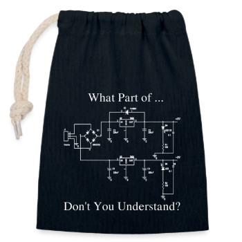 Electrical Engineer Gift Funny Engineering Sarcasm - Closable cotton gift bag (14x20cm) - navy - Front