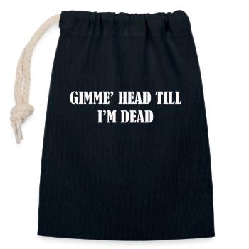 Gimme Head Till I’m Dead 80s Lovers - Closable cotton gift bag (14x20cm) - navy - Front