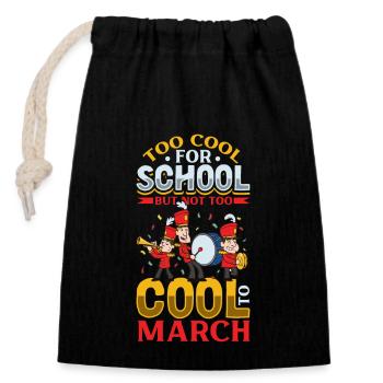 Marching Band Clarinetist School Rehearsal Music - Closable cotton gift bag (14x20cm) - black - Front