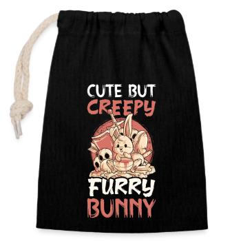 Horror Rabbit Murder Horror Movie Fan Goth Gothic - Closable cotton gift bag (14x20cm) - black - Front
