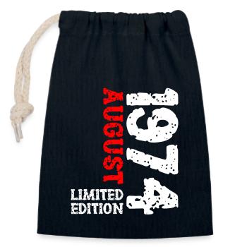 1974 August Limited Edition 49th Birthday Outfit - Closable cotton gift bag (14x20cm) - navy - Front