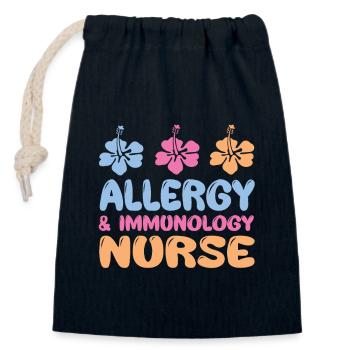 Allergie- und Immunologie Krankenschwester - Verschließbarer Geschenkbeutel aus Baumwolle (14x20cm) - Navy - Vorne