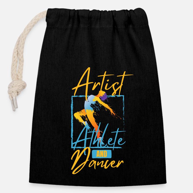Ballet Dancer | Ballet Teacher | Ballerina - Closable cotton gift bag (14x20cm) - black