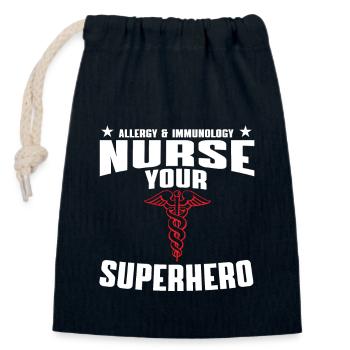 Allergie- Und Immunologiekrankenschwester - Verschließbarer Geschenkbeutel aus Baumwolle (14x20cm) - Navy - Vorne