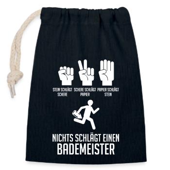 Rettungsschwimmer Bademeister - Verschließbarer Geschenkbeutel aus Baumwolle (14x20cm) - Navy - Vorne