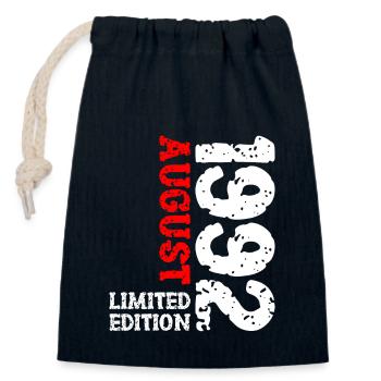 1992 August Limited Edition 31. Geburtstag Outfit - Verschließbarer Geschenkbeutel aus Baumwolle (14x20cm) - Navy - Vorne
