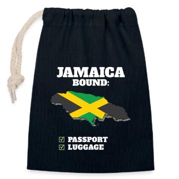 Jamaica Bound Country Travel Jamaican Flag - Closable cotton gift bag (14x20cm) - navy - Front