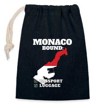 Monaco Bound Country Travel Monegasque Flag - Closable cotton gift bag (14x20cm) - navy - Front