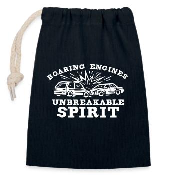 Demo Derby Demolition Derby Demolition Derby - Sacchetto regalo richiudibile in cotone (14x20 cm) - blu navy - Fronte