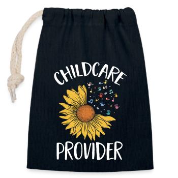 Childcare Teacher Educator - Closable cotton gift bag (14x20cm) - navy - Front
