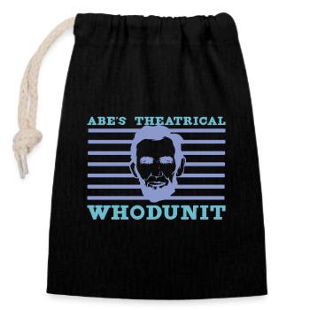 Abraham Lincoln Theater Theatre US History - Verschließbarer Geschenkbeutel aus Baumwolle (14x20cm) - Schwarz - Vorne