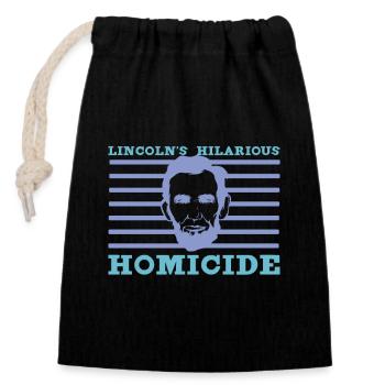 Abraham Lincoln Theater Theatre US History - Closable cotton gift bag (14x20cm) - black - Front