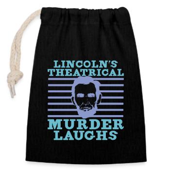 Abraham Lincoln Theater Theatre US History - Closable cotton gift bag (14x20cm) - black - Front