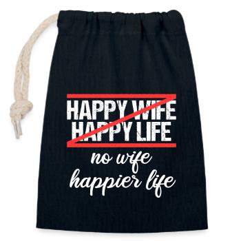 Divorced Separation Divorce Divorce - Closable cotton gift bag (14x20cm) - navy - Front