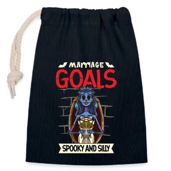Funny Gothic Goth Wedding Bride Goth Halloween - Verschließbarer Geschenkbeutel aus Baumwolle (14x20cm) - Navy - Vorne