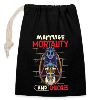 Funny Gothic Goth Wedding Bride Goth Halloween - Verschließbarer Geschenkbeutel aus Baumwolle (14x20cm) - Schwarz - Vorne