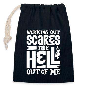 Bodybuilding Powerlifting Weightlifting Fitness - Closable cotton gift bag (14x20cm) - navy - Front