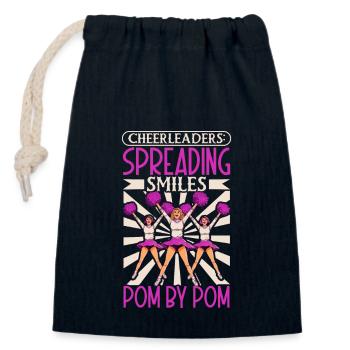 Tenue de pom-pom girl - Sac cadeau en coton avec cordon (14 x 20 cm) - bleu marine - Devant
