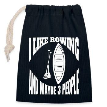 Rowing Rowing Team Rowing Club - Closable cotton gift bag (14x20cm) - navy - Front