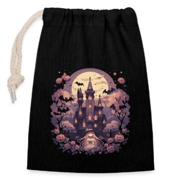 Hexe Helloween Hexen Outfit Hexen - Verschließbarer Geschenkbeutel aus Baumwolle (14x20cm) - Schwarz - Vorne