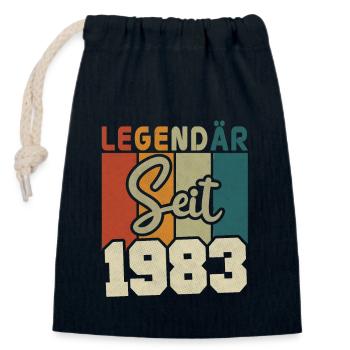 Legendäres Geburtstagsgeschenk 40/41 Jahre - Verschließbarer Geschenkbeutel aus Baumwolle (14x20cm) - Navy - Vorne