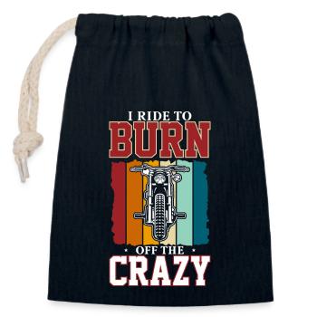 I'm driving to burn the madness - Closable cotton gift bag (14x20cm) - navy - Front