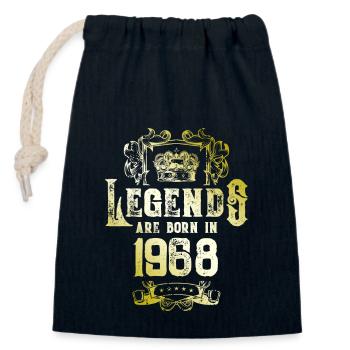 1968 legends geburtstag - Verschließbarer Geschenkbeutel aus Baumwolle (14x20cm) - Navy - Vorne