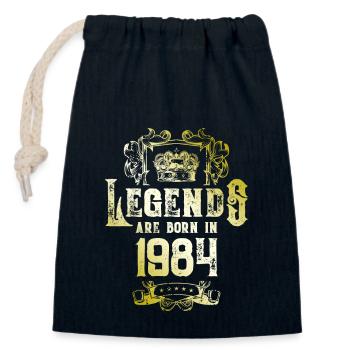 1984 legends geburtstag - Verschließbarer Geschenkbeutel aus Baumwolle (14x20cm) - Navy - Vorne