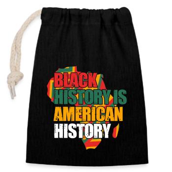 Black History Month Black History - Verschließbarer Geschenkbeutel aus Baumwolle (14x20cm) - Schwarz - Vorne