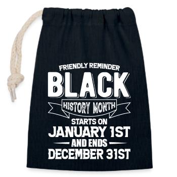 Black History Month Black History - Verschließbarer Geschenkbeutel aus Baumwolle (14x20cm) - Navy - Vorne