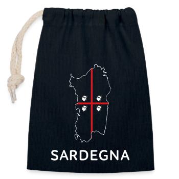 Sardinien Insel Mittelmeer Italien Urlaub - Verschließbarer Geschenkbeutel aus Baumwolle (14x20cm) - Navy - Vorne