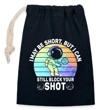 Je peux bloquer votre tir Volleyball de plage - Sac cadeau en coton avec cordon (14 x 20 cm) - bleu marine - Devant