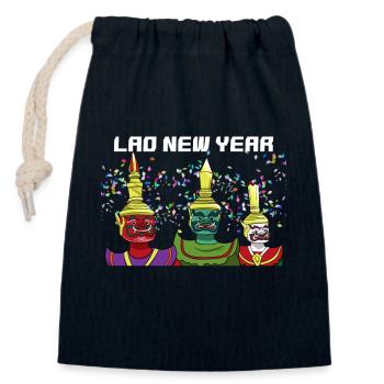 Laos Laote Laoten Neujahr I Geschenk - Verschließbarer Geschenkbeutel aus Baumwolle (14x20cm) - Navy - Vorne