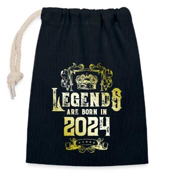 2024 legends geburtstag - Verschließbarer Geschenkbeutel aus Baumwolle (14x20cm) - Navy - Vorne