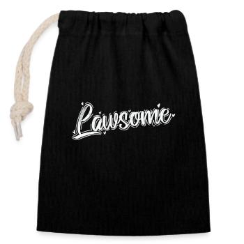 Lawsome Lawyer Profession Lawyer - Closable cotton gift bag (14x20cm) - black - Front