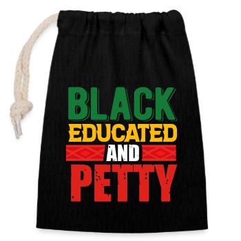Black History Month Black History - Closable cotton gift bag (14x20cm) - black - Front
