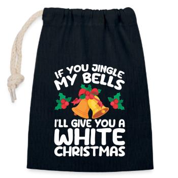 Wenn Sie Jingle My Bells I'll Give You A White - Closable cotton gift bag (14x20cm) - navy - Front