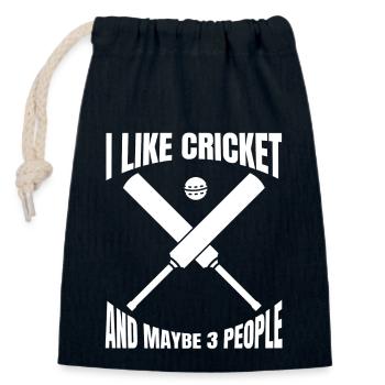 Kricket Kricketteam Cricket Kricketmannschaft - Verschließbarer Geschenkbeutel aus Baumwolle (14x20cm) - Navy - Vorne