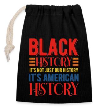 Black History Month Black History - Verschließbarer Geschenkbeutel aus Baumwolle (14x20cm) - Schwarz - Vorne
