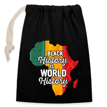 Black History Month Black History - Closable cotton gift bag (14x20cm) - black - Front