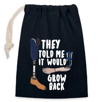 It Would Grow Back - Verschließbarer Geschenkbeutel aus Baumwolle (14x20cm) - Navy - Vorne